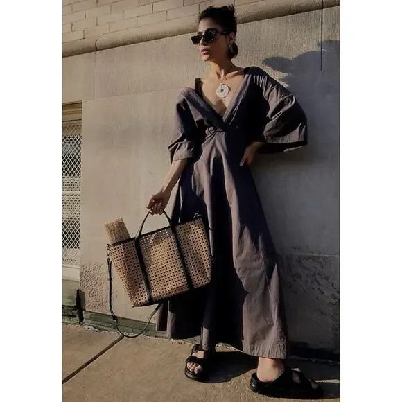 NWT Free People Find Me Here Midi Dress Womens S Shaded Rock Brown Boho - Picture 3 of 12